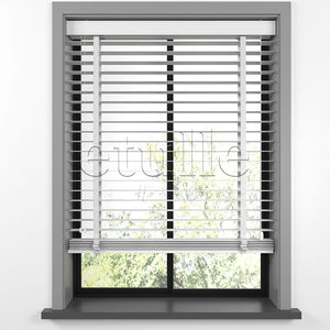 63 MM BASSWOOD White Wooden Venetian Blind