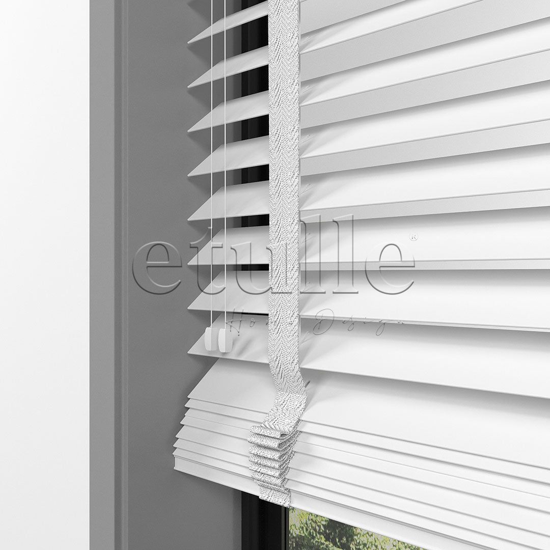 63 MM BASSWOOD White Wooden Venetian Blind