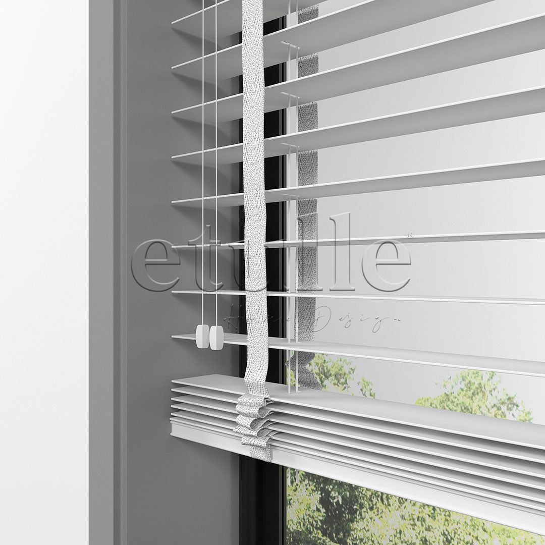 63 MM BASSWOOD White Wooden Venetian Blind