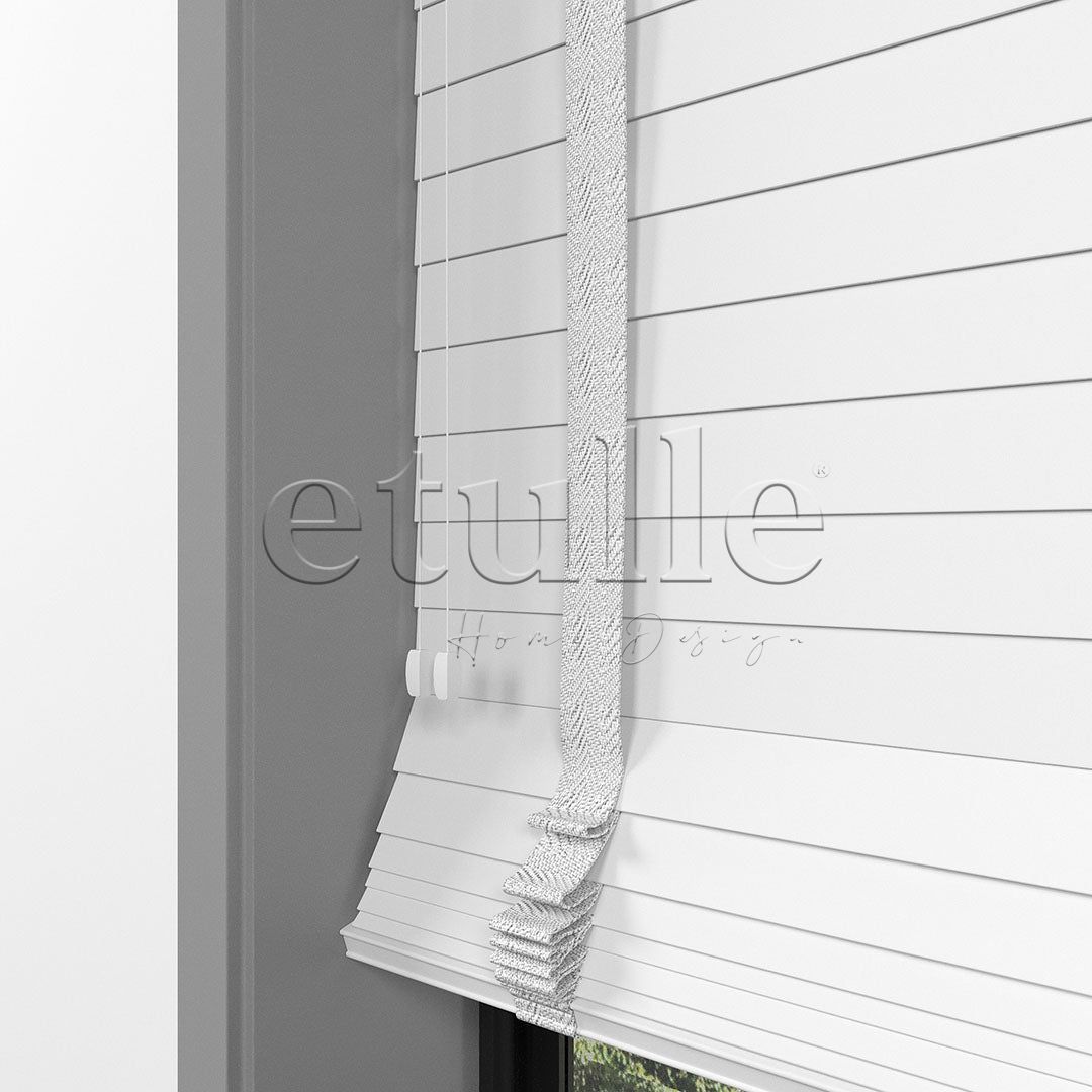 63 MM BASSWOOD White Wooden Venetian Blind