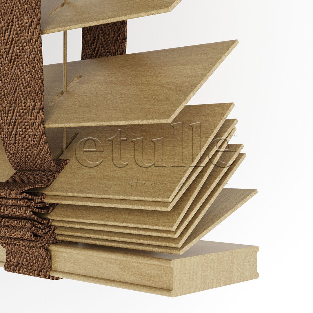 63 MM BASSWOOD Golden Oak Ahşap Jaluzi