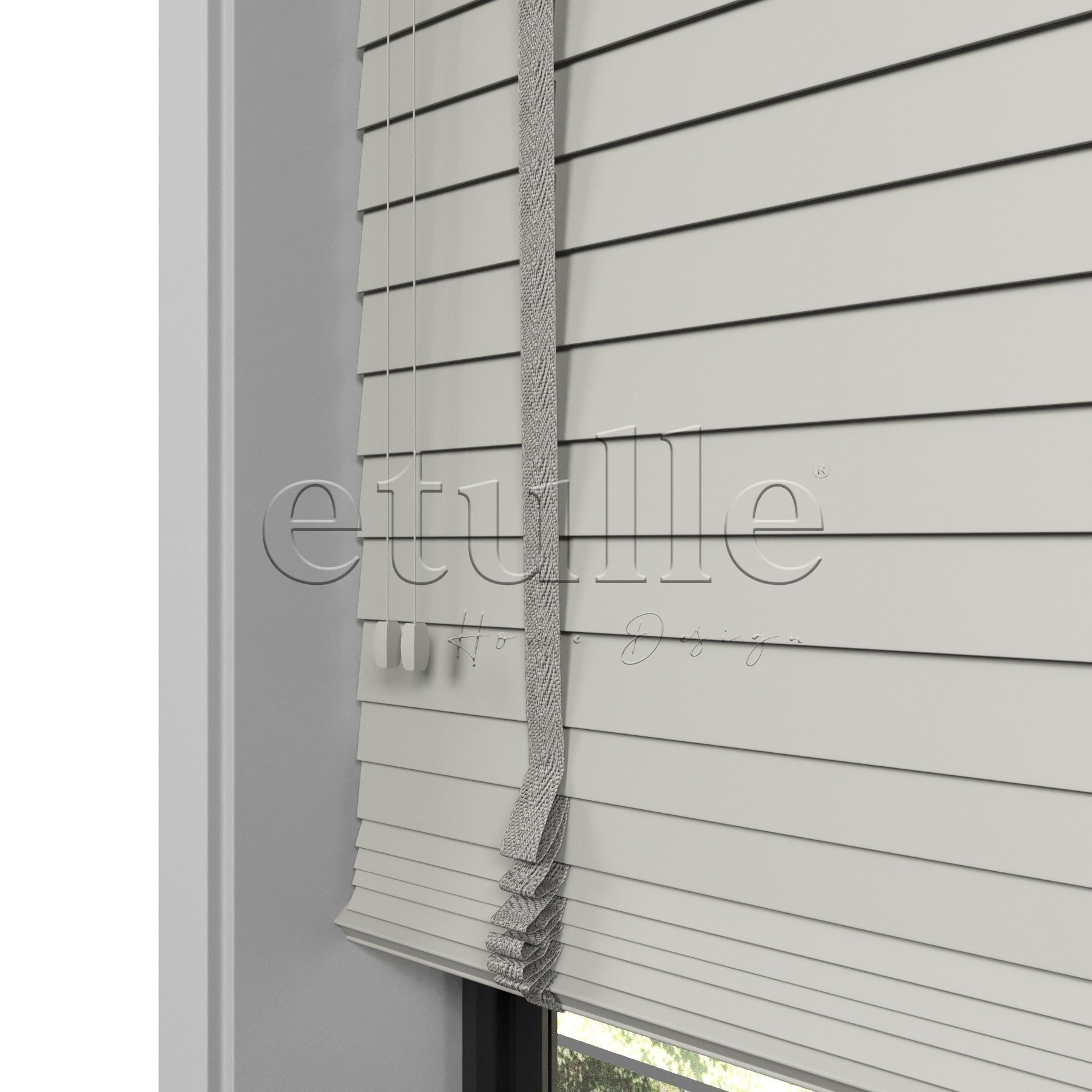 50 MM Meriwood Taş Rengi Ahşap Jaluzi