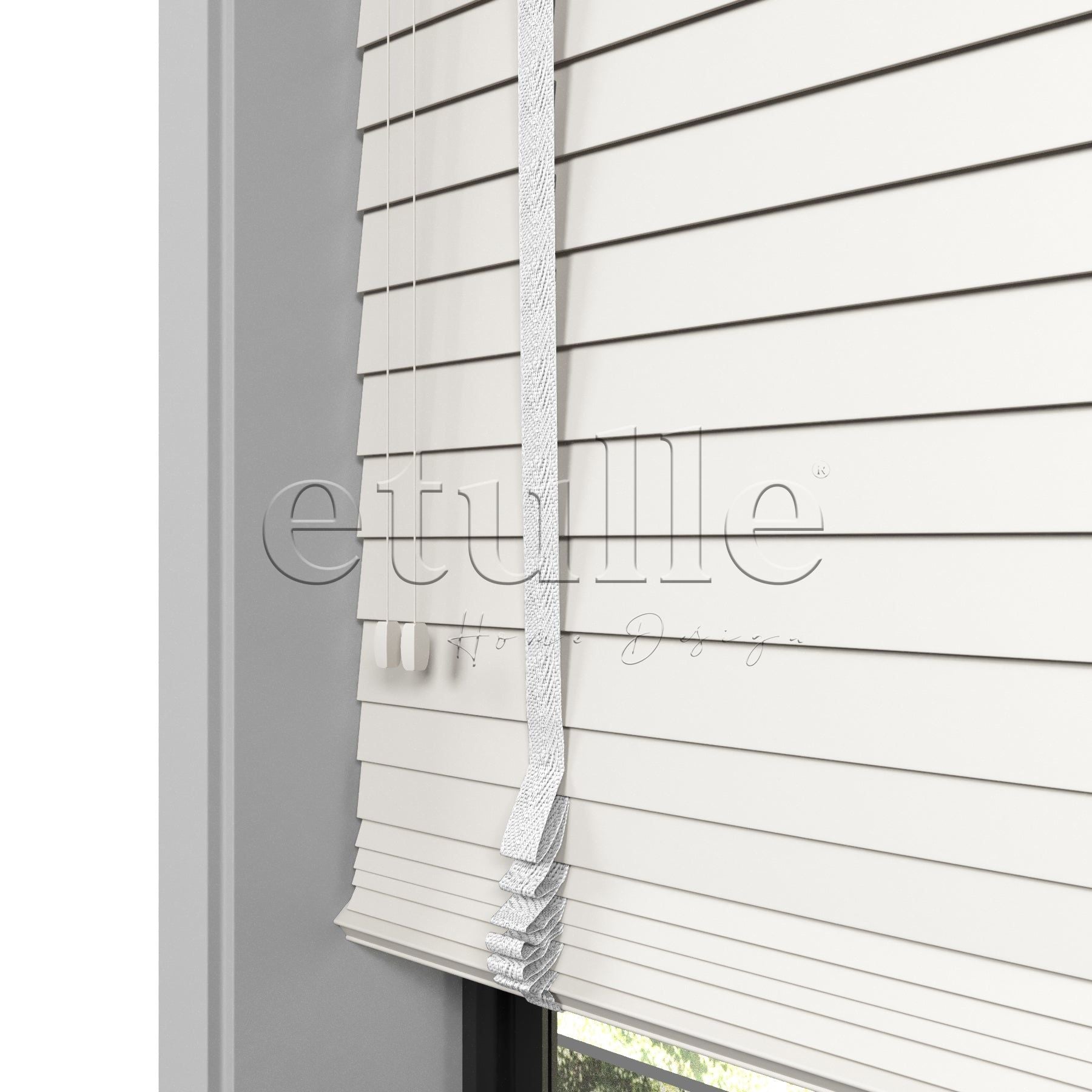 50 MM Truwood Krem Ahşap Jaluzi