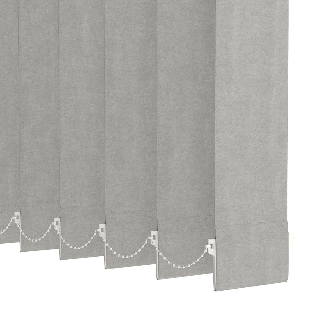 Light Grey Blackout Fabric Vertical Blinds | Seraphina