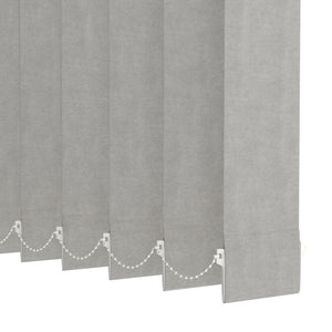 Light Grey Blackout Fabric Vertical Blinds | Seraphina