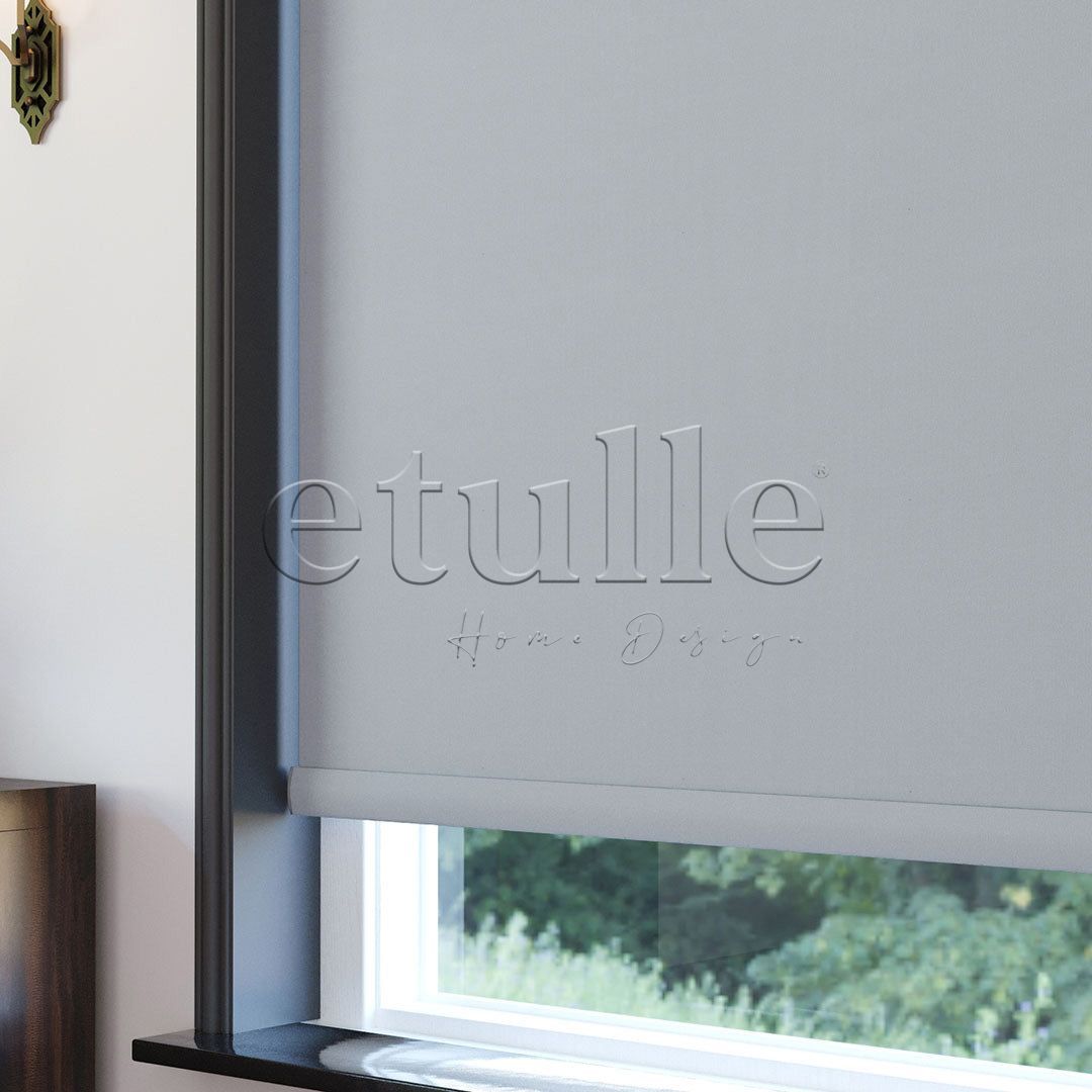 Light Grey Blackout Roller Blinds | Ashford