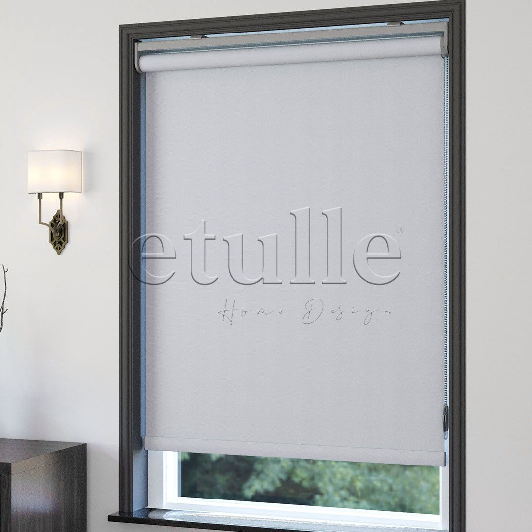Light Grey Blackout Roller Blinds | Casa