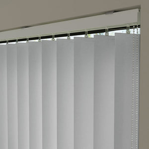 Light Gray Plain Fabric Vertical Blinds | Callaway