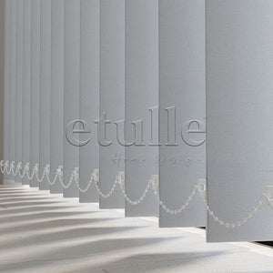 Light Gray Plain Fabric Vertical Blinds | Callaway