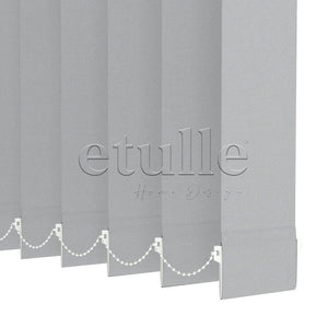 Light Gray Plain Fabric Vertical Blinds | Callaway