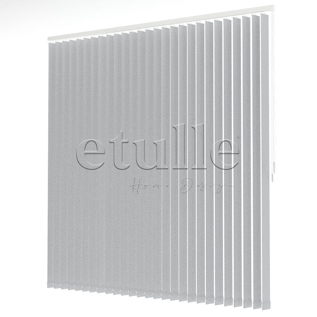 Light Gray Plain Fabric Vertical Blinds | Callaway