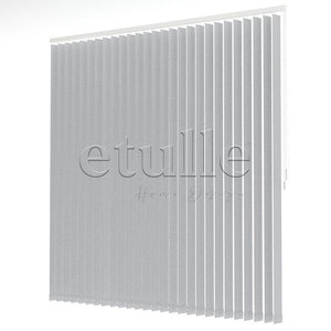Light Gray Plain Fabric Vertical Blinds | Callaway