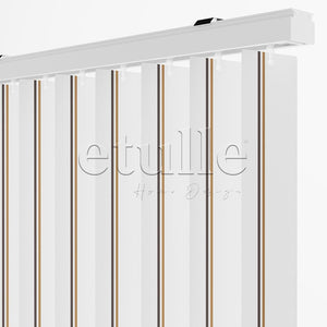 Açık Kahverengi - Kahverengi Çizgili PVC Dikey Perde