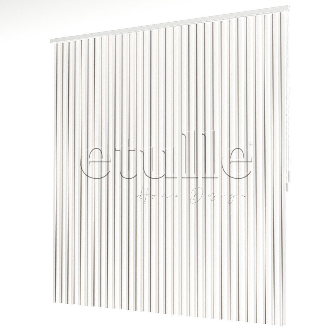 Açık Kahverengi - Kahverengi Çizgili PVC Dikey Perde