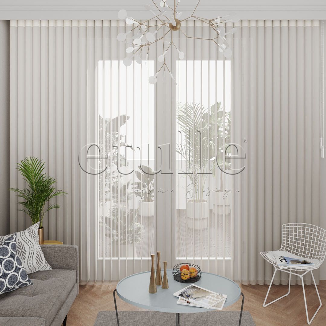 Algar - Narrow Vertical Tulle Curtain 