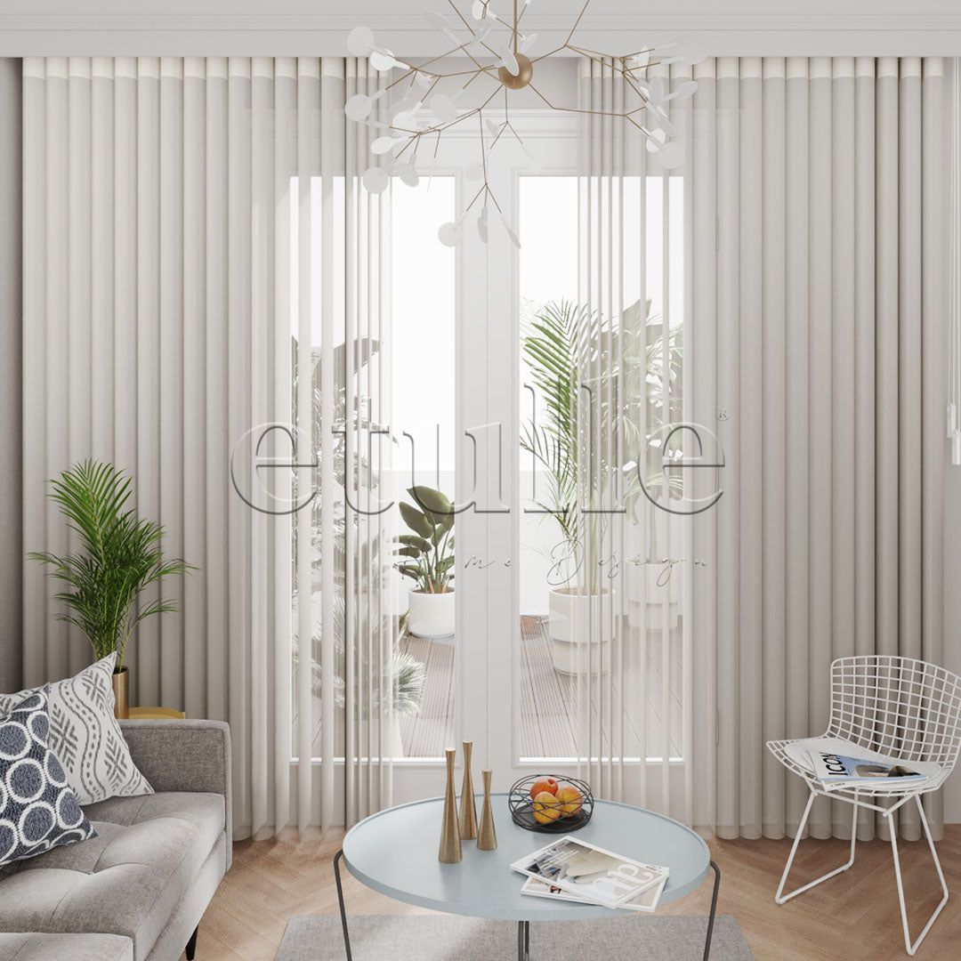 Algar - Narrow Vertical Tulle Curtain 