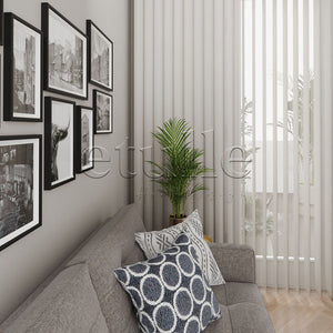 Algar - Narrow Vertical Tulle Curtain 