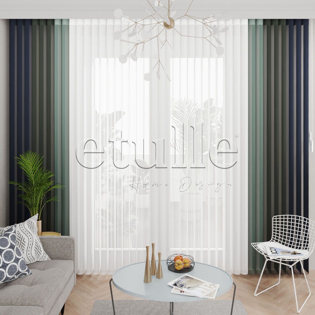 Anshu - Narrow Vertical Tulle Curtain