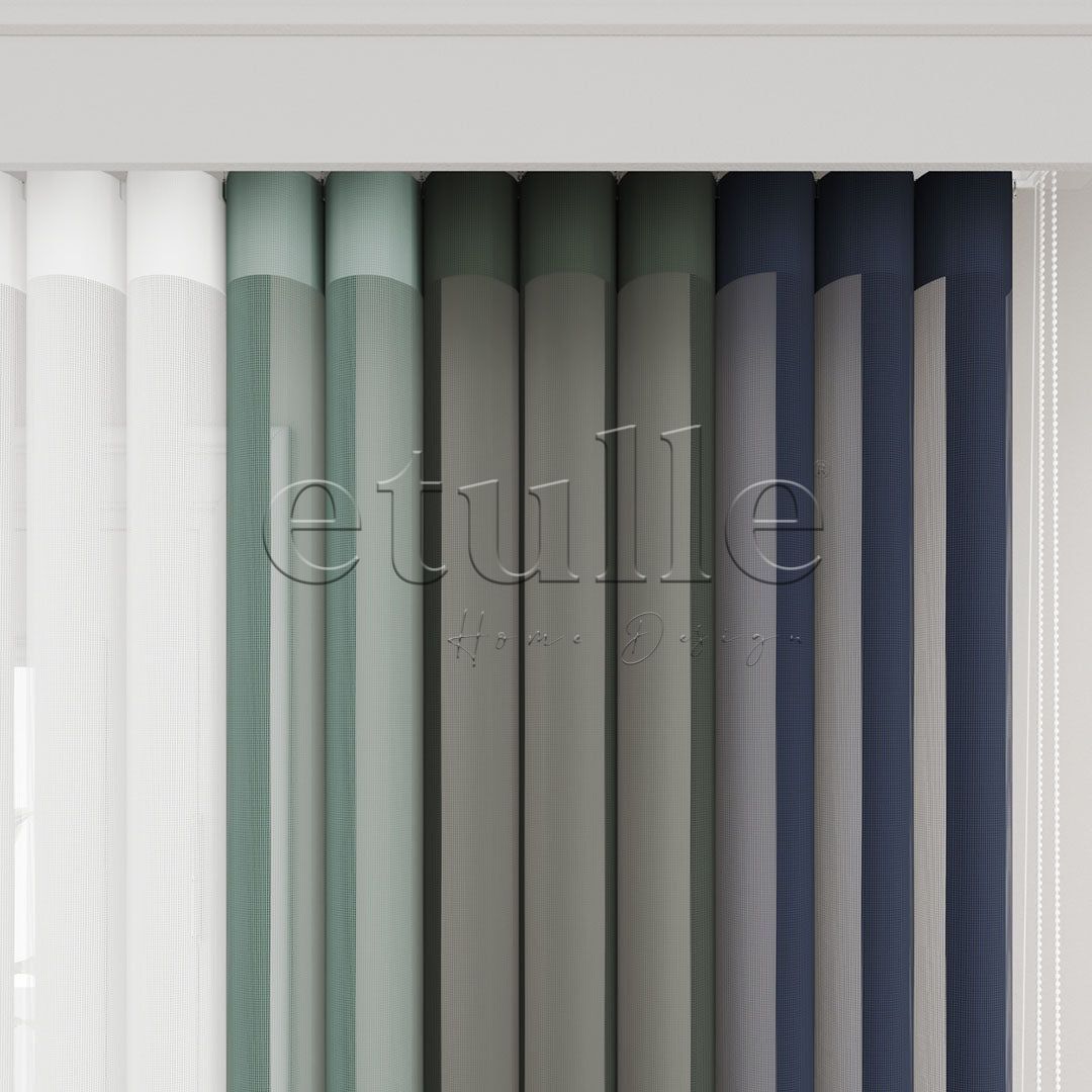 Anshu - Narrow Vertical Tulle Curtain