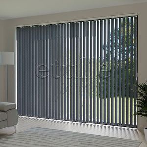 Anthracite Blackout Fabric Vertical Blinds | Brodie