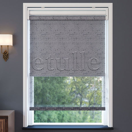 Anthracite Patterned Double Roller Blind | Octavia