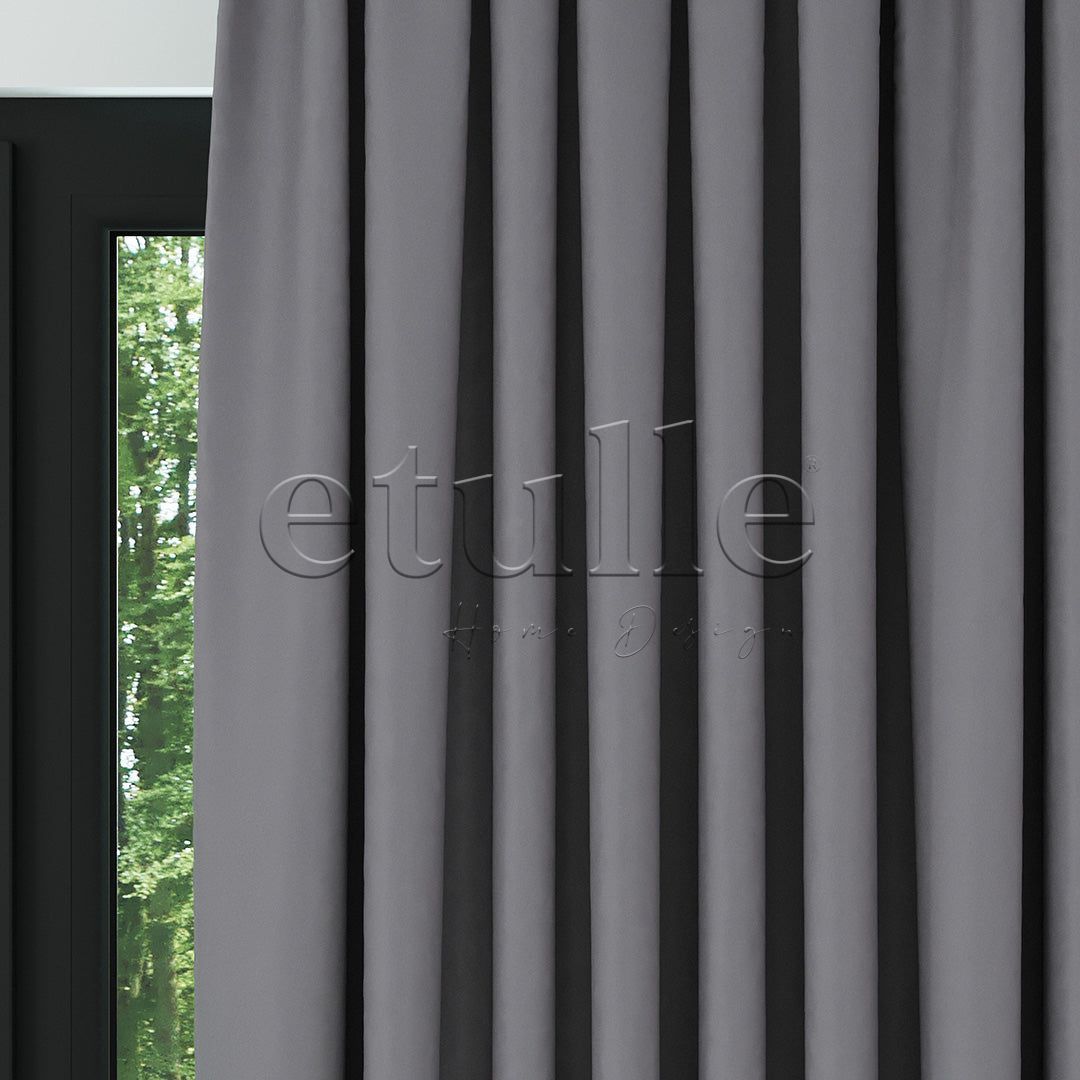Ara Gri Blackout Karartma Fon Perde | Larice