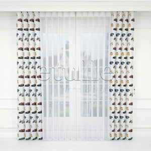 Car - Children's Room Vertical Tulle Curtains 