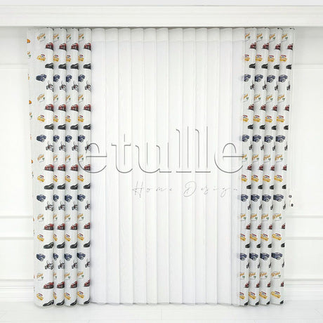 Car - Children's Room Vertical Tulle Curtains 