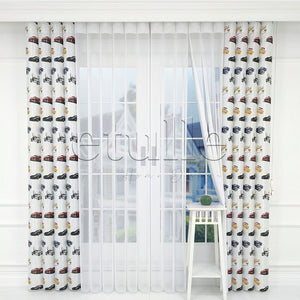 Car - Children's Room Vertical Tulle Curtains 