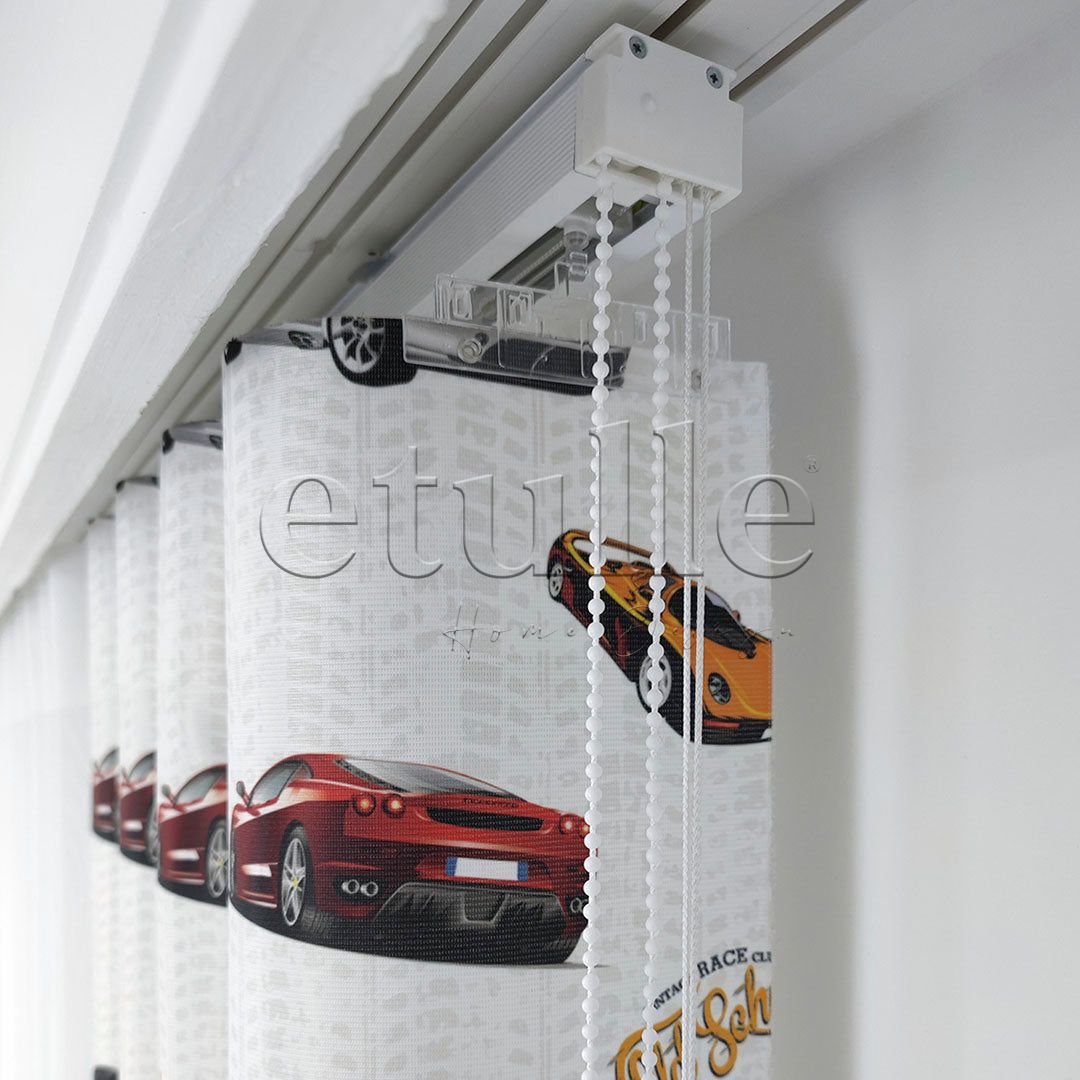 Car - Children's Room Vertical Tulle Curtains 