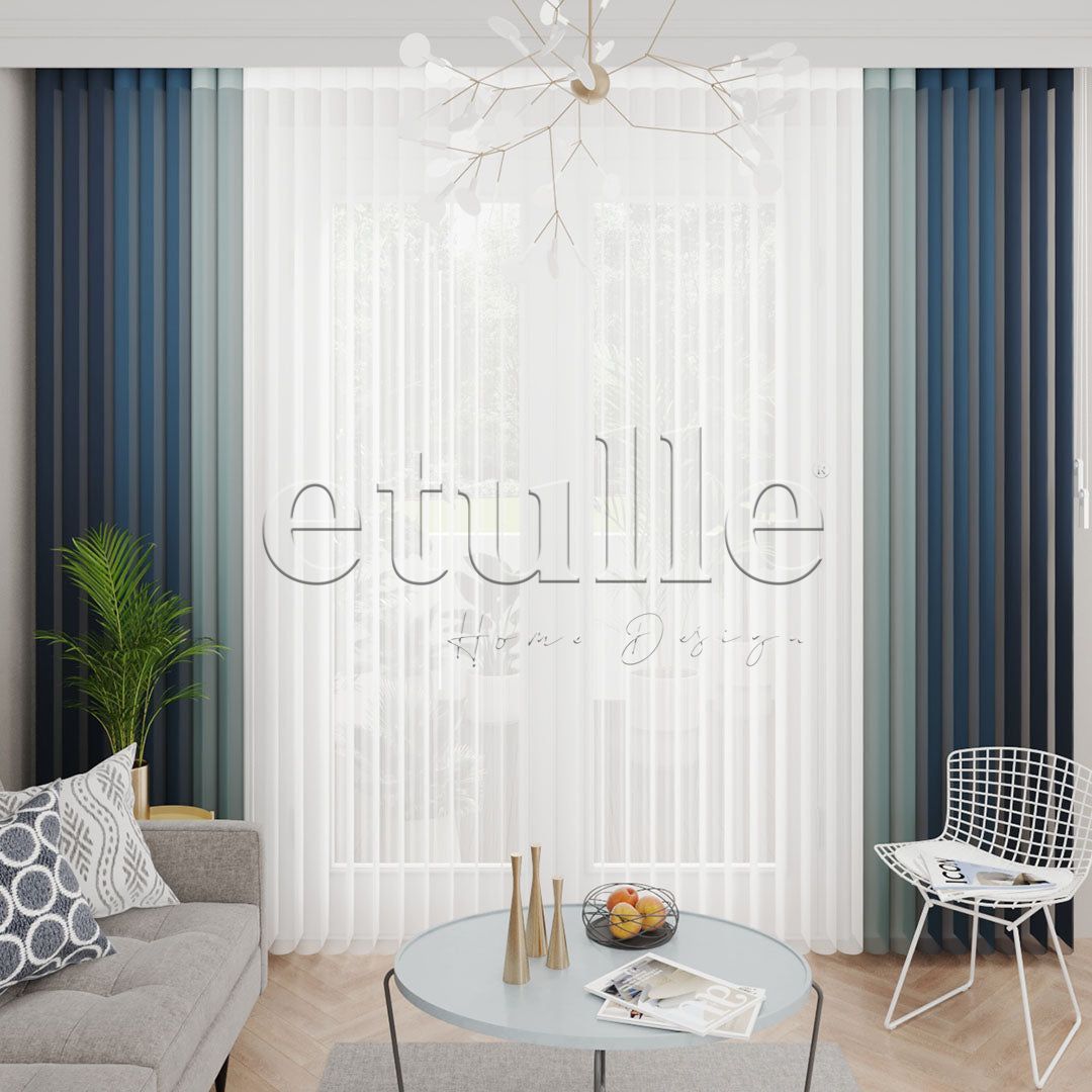 Arietta - Narrow Vertical Tulle Curtain 