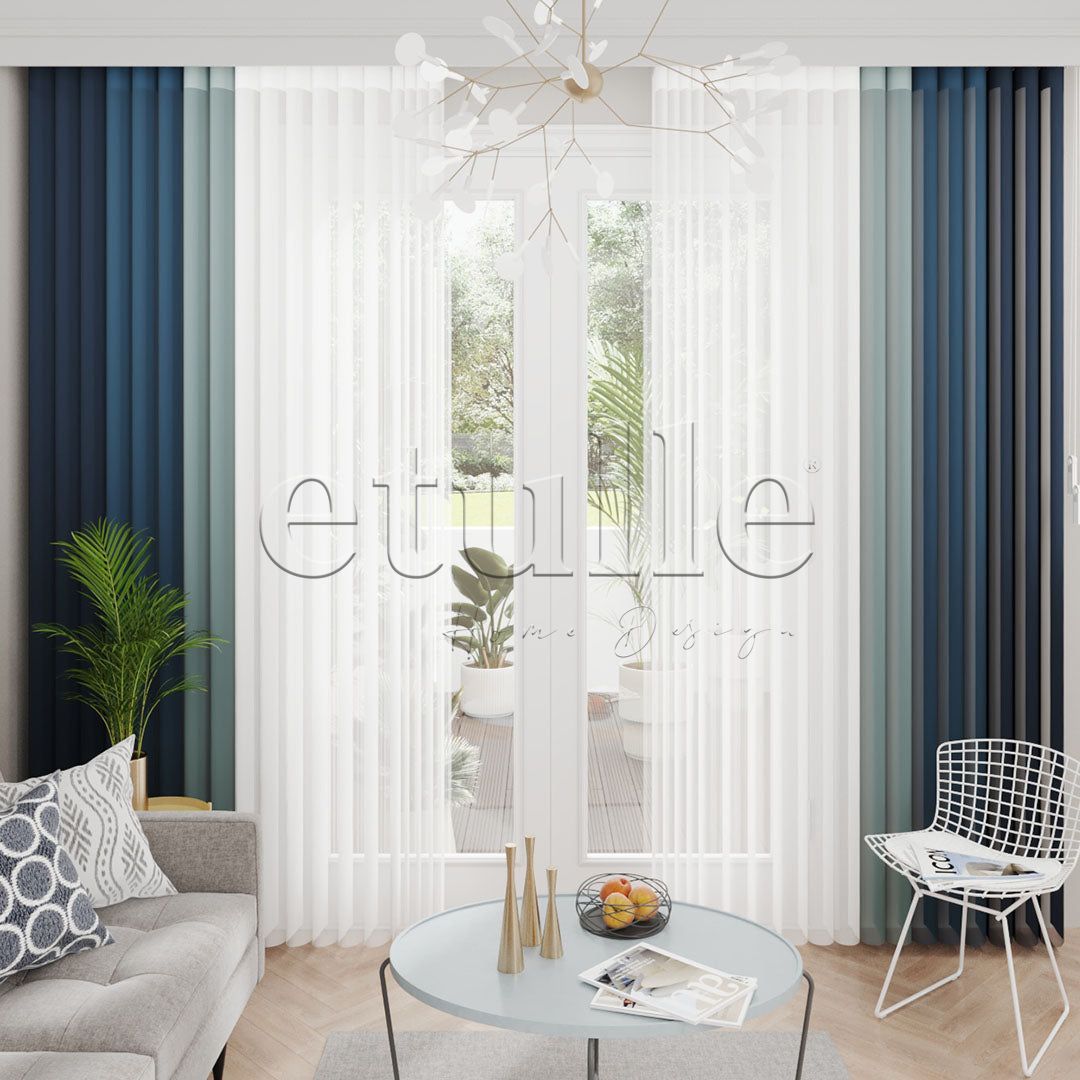 Arietta - Narrow Vertical Tulle Curtain 