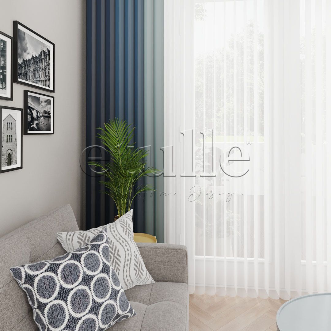 Arietta - Narrow Vertical Tulle Curtain 