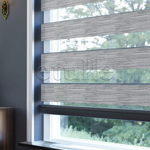 Gray Plain Zebra Curtain | Arlo