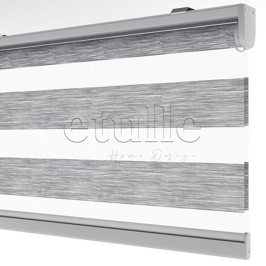 Gray Plain Zebra Curtain | Arlo