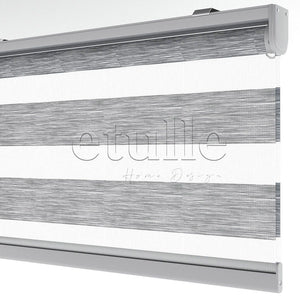 Gray Plain Zebra Curtain | Arlo