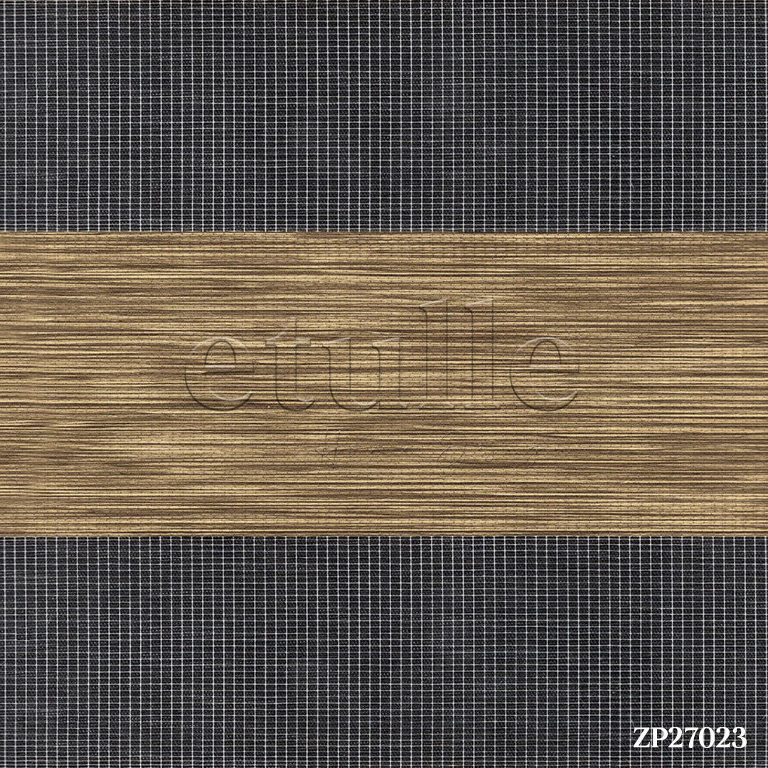 Brown Plain Zebra Curtain | Arlo