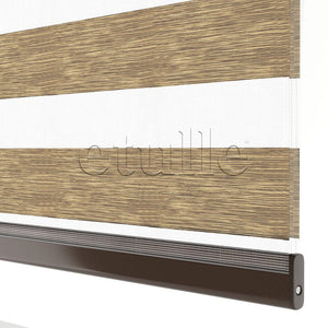 Brown Plain Zebra Curtain | Arlo
