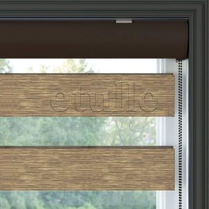 Brown Plain Zebra Curtain | Arlo