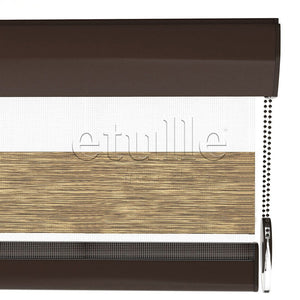 Brown Plain Zebra Curtain | Arlo