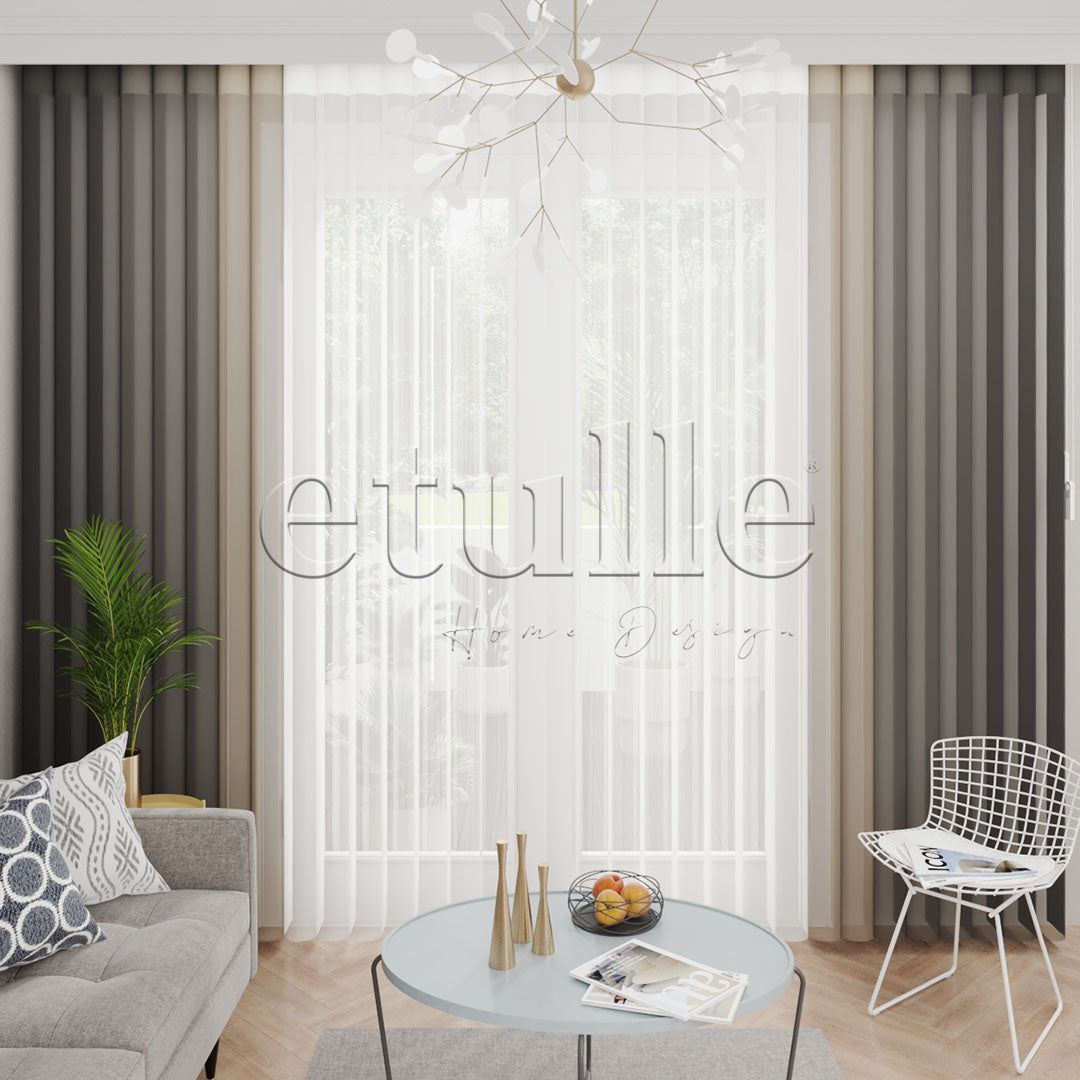 Bartley - Plain Vertical Tulle Curtain