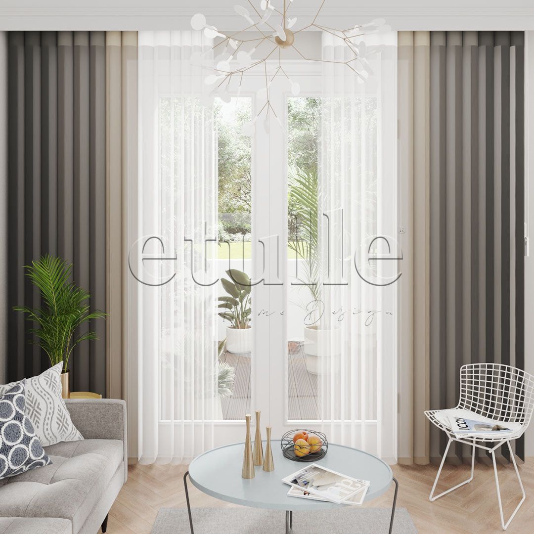 Bartley - Plain Vertical Tulle Curtain