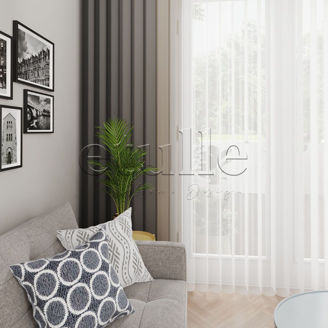 Bartley - Plain Vertical Tulle Curtain