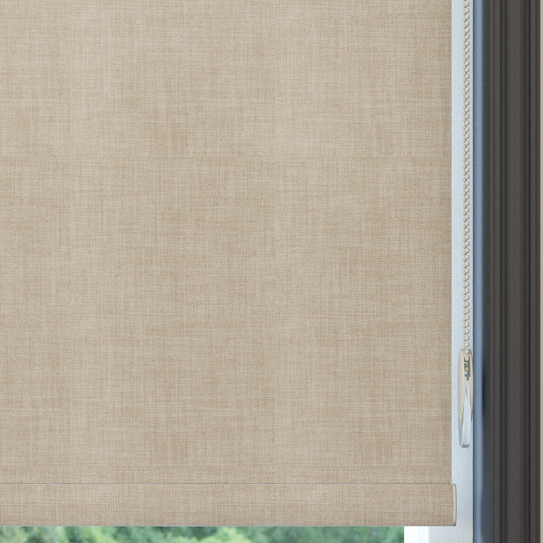 Beige Matte Linen Roller Blinds | brodie