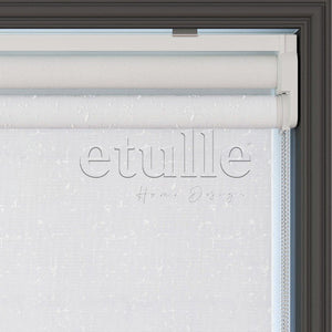 White Patterned Double Roller Blind | Octavia
