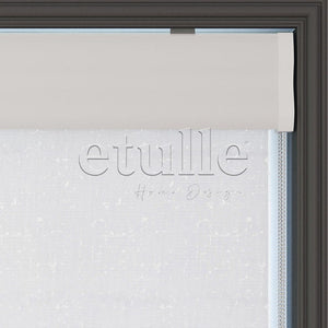 White Patterned Double Roller Blind | Octavia