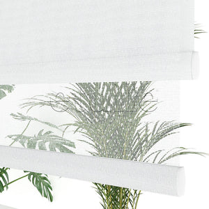 White Patterned Double Roller Blind | Liliana