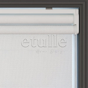 White Patterned Double Roller Blind | Liliana