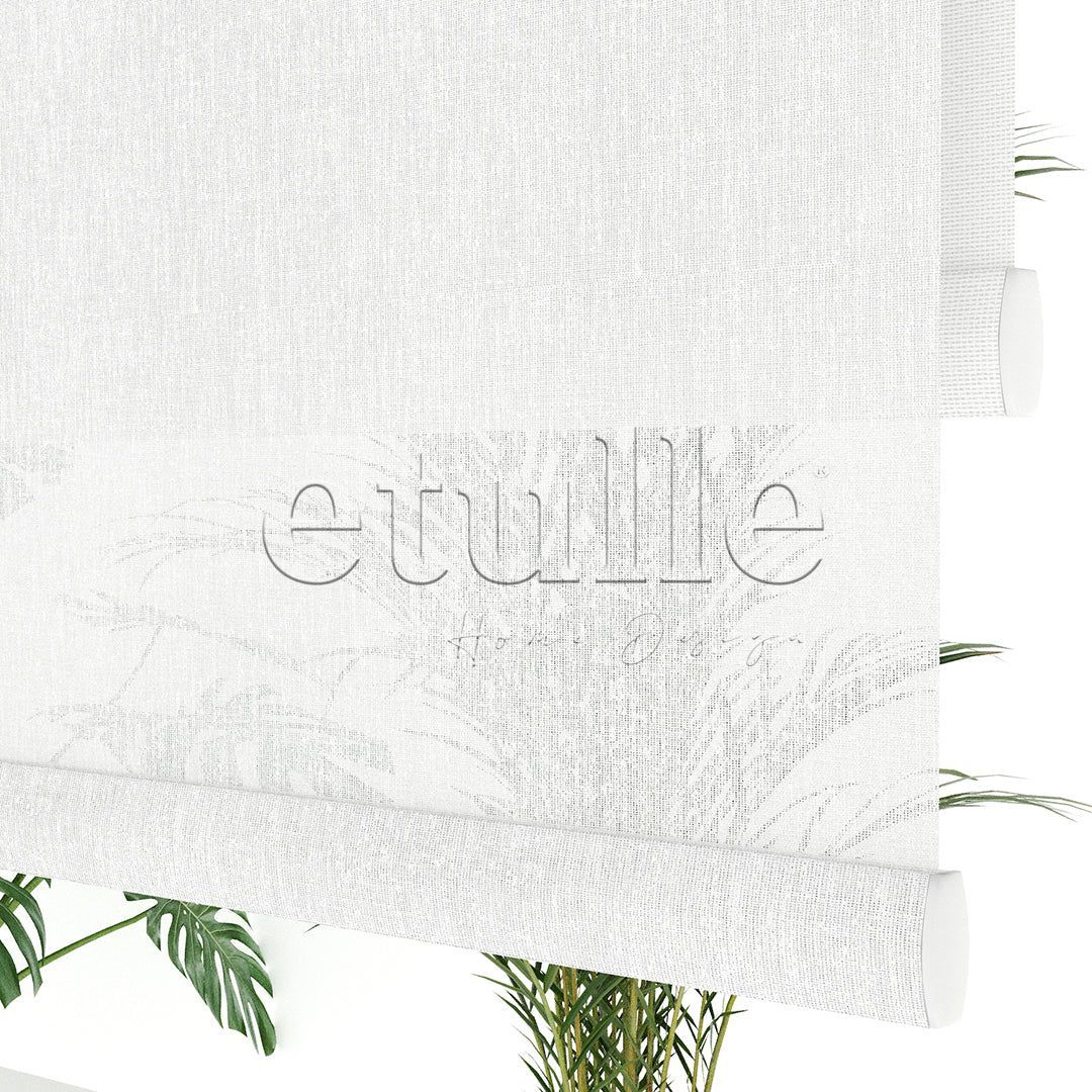 White Plain Double Roller Blind | Nevis