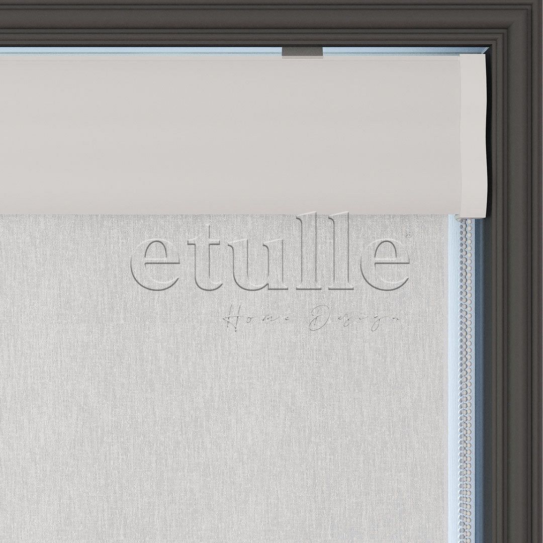 White Plain Double Roller Blind | Nevis
